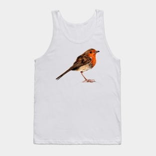 European robin ink and watercolour Tank Top